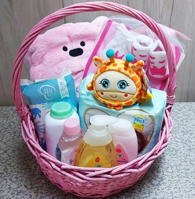 Baby Girl New Born Hamper Gift Basket for boy and girl